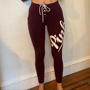 VS Pink Lacefront Leggings